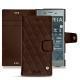 Sony Xperia XZ1 leather case - Châtaigne - Couture ( Pantone 476C ) 