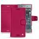 Sony Xperia XZ1 leather case - Rose fluo