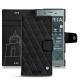Housse cuir Sony Xperia XZ1 - Negre poudro - Couture