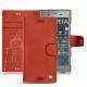 Sony Xperia XZ1 leather case - Arange clouquié