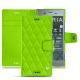 Sony Xperia XZ1 leather case - Vert fluo - Couture