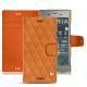 Sony Xperia XZ1 leather case - Mandarine vintage - Couture