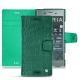 Sony Xperia XZ1 leather case - Crocodile pino