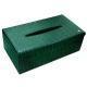 Rectangular tissue box holder - Crocodile pino ( Pantone #173F35 ) 
