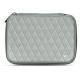 Funda de piel para disco duro externo - Gris - Couture ( Nappa - Pantone W428C ) 