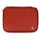 Housse cuir pour disque dur externe - Papaye - Couture ( Pantone 180C ) 