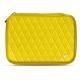 Housse cuir pour disque dur externe - Jaune fluo - Couture