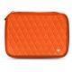 Housse cuir pour disque dur externe - Orange fluo - Couture