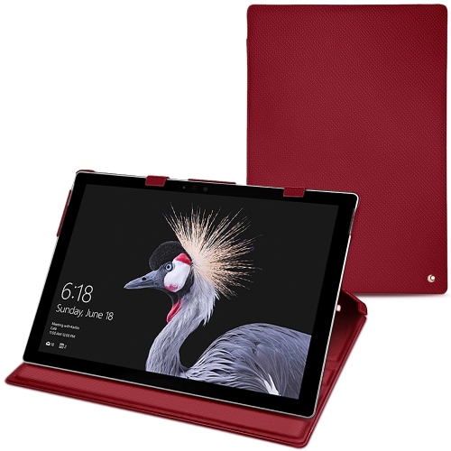 Custodia in pelle Microsoft Surface Pro (2017)Rouge passion ( Pantone #a6192e ) 