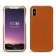 Custodia in pelle Apple iPhone X - Orange vibrant