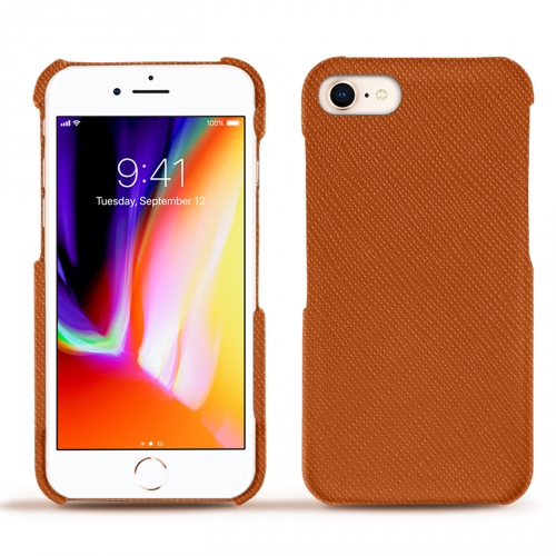 Funda de piel Apple iPhone 8Orange vibrant ( Pantone #e36b39 ) 