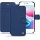 Apple iPhone 8 Plus leather case - Bleu frisson