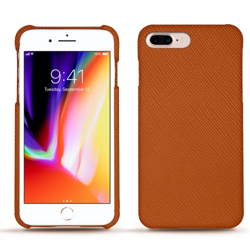 Lederschutzhülle Apple iPhone 8 PlusOrange vibrant ( Pantone #e36b39 ) 
