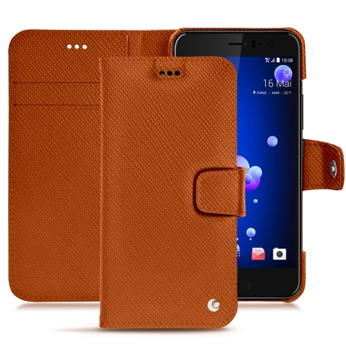 HTC U11 : La référence des housses premium Orange vibrant ( Pantone #e36b39 ) 