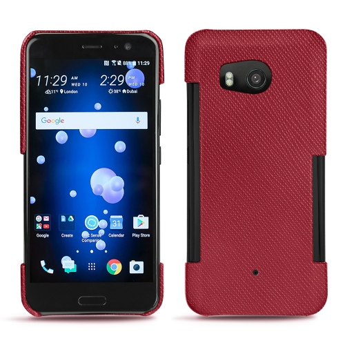 Lederschutzhülle HTC U11Rouge passion ( Pantone #a6192e ) 