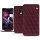 Huawei Mate 10 Pro leather case - Lie de vin - Couture ( Pantone 5115C ) 
