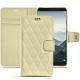 Housse cuir Huawei Mate 10 - Beige - Couture ( Nappa - Pantone 7502C ) 