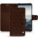 Huawei Mate 10 leather case - Châtaigne - Couture ( Pantone 476C ) 