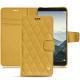 Housse cuir Huawei Mate 10 - Mimosa - Couture ( Pantone 141C ) 