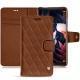 Huawei Mate 10 Pro leather case - Marron - Couture ( Nappa - Pantone 1615C ) 