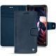 Housse cuir Huawei Mate 10 Pro - Jean vintage ( Roughtcut - Pantone 285U  ) 