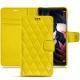 Housse cuir Huawei Mate 10 Pro - Jaune fluo - Couture