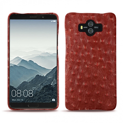 Lederschutzhülle Huawei Mate 10Autruche ciliegia ( Pantone #a4343a ) 