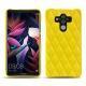 Coque cuir Huawei Mate 10 Pro - Jaune fluo - Couture