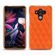 Coque cuir Huawei Mate 10 Pro - Orange fluo - Couture