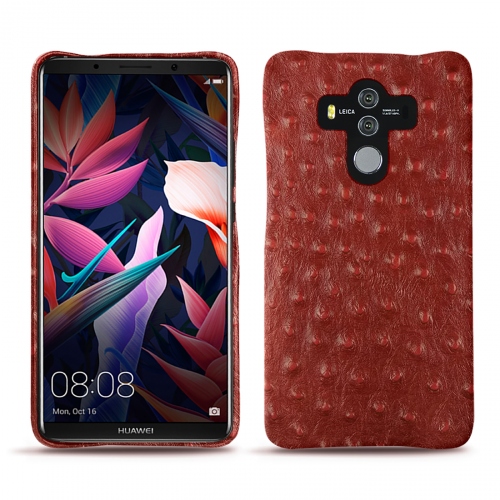 レザーケース Huawei Mate 10 ProAutruche ciliegia ( Pantone #a4343a ) 