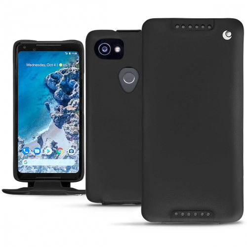 Google Pixel 2 XL leather case - Noir ( Nappa - Black ) 