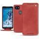 Google Pixel 2 XL leather case - Cerise vintage ( Pantone 185C ) 