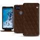 Google Pixel 2 XL leather case - Châtaigne - Couture ( Pantone 476C ) 