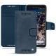 Google Pixel 2 leather case - Jean vintage ( Roughtcut - Pantone 285U  ) 