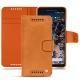 Google Pixel 2 leather case - Mandarine vintage ( Pantone 165C ) 