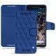 Housse cuir Google Pixel 2 - Bleu océan - Couture ( Nappa - Pantone 293C ) 