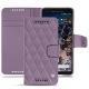Housse cuir Google Pixel 2 - Lilas - Couture ( Nappa - Pantone 2645U ) 