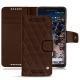 Google Pixel 2 leather case - Châtaigne - Couture ( Pantone 476C ) 