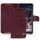 Housse cuir Google Pixel 2 - Lie de vin - Couture ( Pantone 5115C ) 