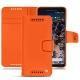 Google Pixel 2 leather case - Orange fluo
