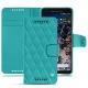 Housse cuir Google Pixel 2 - Bleu fluo - Couture