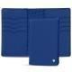Leather case for passport - 8 credit cards - Bleu océan ( Nappa - Pantone 293C ) 