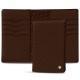 Leather case for passport - 8 credit cards - Châtaigne ( Pantone 476C ) 