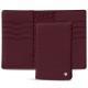 Leather case for passport - 8 credit cards - Lie de vin ( Pantone 5115C ) 