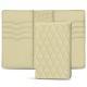 Lederetui für Reisepass - 8 Kreditkarten - Beige - Couture ( Nappa - Pantone 7502C ) 