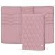Lederetui für Reisepass - 8 Kreditkarten - Rose - Couture ( Nappa - Pantone 2365C ) 