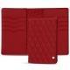 Leather case for passport - 8 credit cards - Rouge - Couture ( Nappa - Pantone 199C ) 
