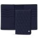 Custodia in cuoio per passaporto - 8 carte di credito - Cobalt - Couture ( Pantone 2766C ) 