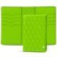 Estuche de piel para pasaporte - 8 tarjetas de crédito - Vert fluo - Couture