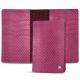 Leather case for passport - 8 credit cards - Serpent ciclamino